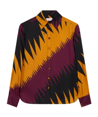 Pucci Drago Print Silk Shirt In Animal Print