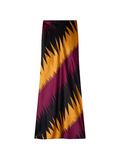 Pucci Drago-print Satin Skirt In Multi