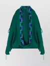 Pucci Draped Silhouette Top Geometric Trim In Green