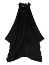 Pucci Draped Turtleneck Top In Black