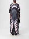 Pucci Silk Kaftan With Iris Print In Black