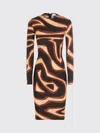 Pucci Black And Gold Viscose Dress In Black