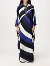 Pucci Iride Embellished Silk Twill Kaftan In Blau