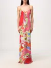 Pucci Orchidee Silk Crêpe De Chine Maxi Dress In Bunt