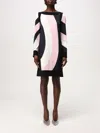 Pucci Flowing Pink Dress With Bold Patterns In Pink