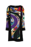 Pucci Printed Short Dress In Violarosso