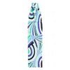 Pucci Long Dress With Geometric Pattern And Halter Neck In Blue
