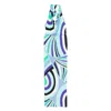 Pucci Long Dress With Geometric Pattern And Halter Neck In Blue