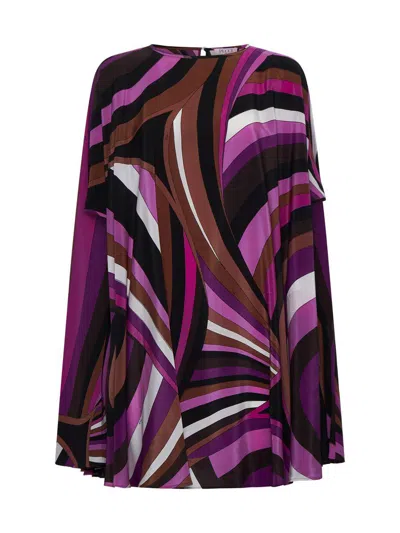 PUCCI PUCCI MULTICOLOR SILK DRESS