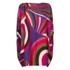 Pucci Abstract-pattern Print Cape Dress In Multi