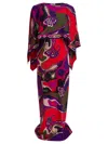 Pucci Floor-length Dress Draped Overlay In Multi