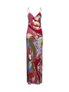 Pucci Orchidee Silk Crêpe De Chine Maxi Dress In Multicolour
