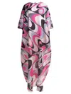 Pucci Onde Cotton Muslin Kaftan In Pink