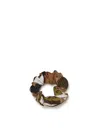 Pucci Printed Scrunchie In Khaki/muschio