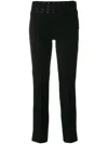 Pucci Embellished Waist Cropped Trousers In Black
