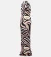 Pucci Embroidered Cocktail Dress In Beige