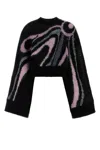 Pucci Embroidered Mohair Blend Oversize Sweater In Multi