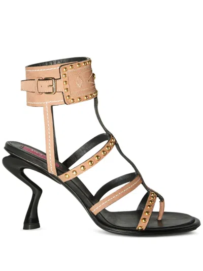 Pucci Emilia Stud-embellished Sandals In Brown