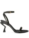 Pucci Emilio 80mm Leather Sandals In Black