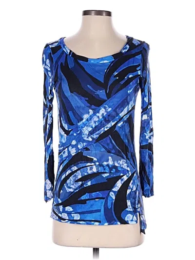 Pre-owned Pucci Emilio  3/4 Sleeve T-shirt In Blue
