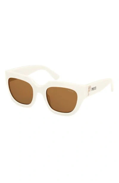 Pucci Butterfly Acetate Sunglasses In White