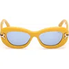 Pucci Emilio  52mm Geometric Sunglasses In Yellow