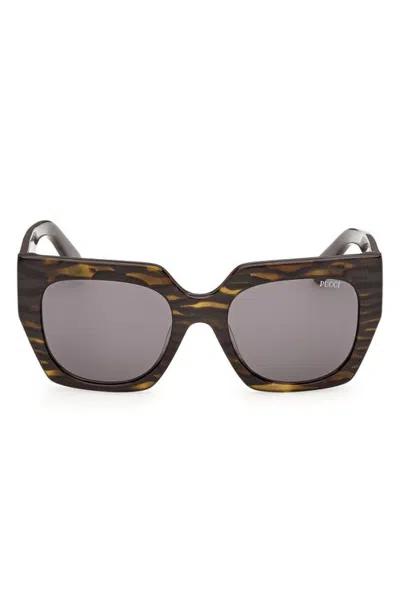 Pucci Emilio  52mm Geometric Sunglasses In Multi