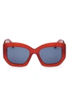 Pucci Women's Shiny Red & Blue Geometric Sunglasses In Red