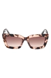Pucci Women's Pink Havana & Brown Gradient Squared Cat-eye Sunglasses In Brown