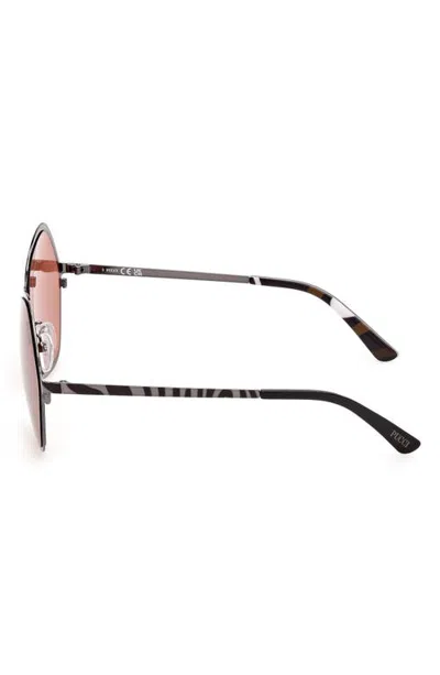 Pucci Emilio  62mm Oversize Square Sunglasses In Gunmetal Marmo Black Red
