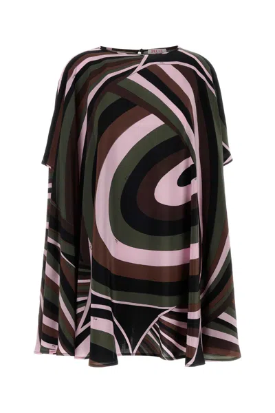 Pucci Emilio  Abito - Crepe De Chine In Multi