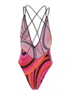 Pucci Emilio  Abstract-print Tech Fabric Swimsuit In Multi
