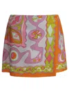 Pucci Minimalist Printed Silk Mini-skirt In Multi