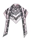 Pucci Printed Silk Twill Triangle Scarf In Brown