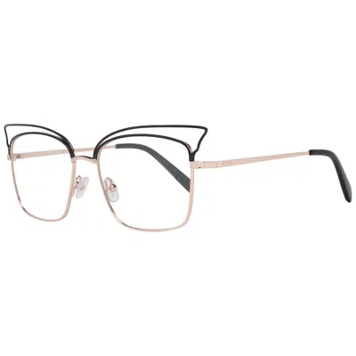 Pucci Emilio  Black Metal Glasses Women's (frames) In Gold