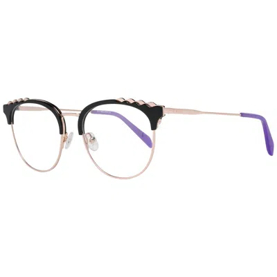 Pucci Emilio  Black Metal Glasses Women's (frames) In Gold