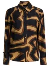 Pucci Multicolor Silk Pattern Shirt In Animal Print