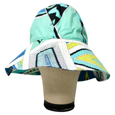 Pre-owned Pucci Emilio  Blue Print Cotton Vintage Bucket Hat