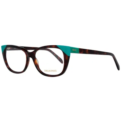 Pucci Emilio  Brown Plastic Glasses Women's (frames) In Multi
