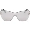 Pucci Women's Butterfly Shield-frame Smoke Mirrored Silver-tone Sunglasses In Multi