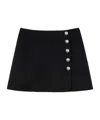 Pucci Side-button Fastening Wool Miniskirt In Black