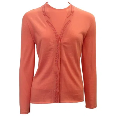 Pre-owned Pucci Emilio  Coral Cashmere Blend Sweater Set - Xs - 1990's In Red