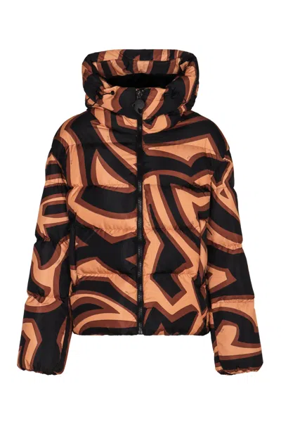 Pucci Emilio  Down Jacket With Hood In Brown