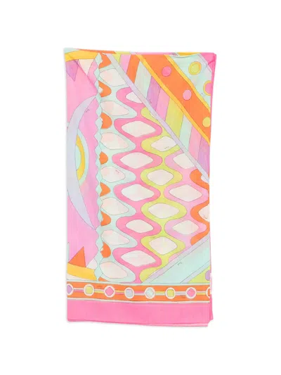 Pucci Emilio  Elegant Cotton Scarf - 125x140 Cm In Pink