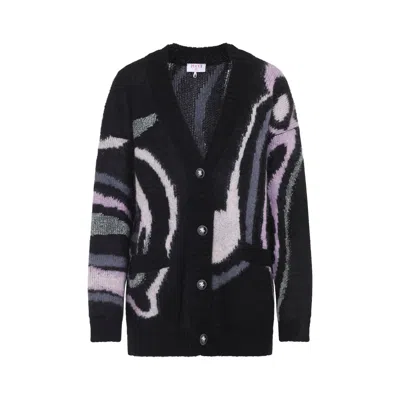 PUCCI EMILIO PUCCI EMBROIDERED MOHAIR BLEND OVERSIZE CARDIGAN