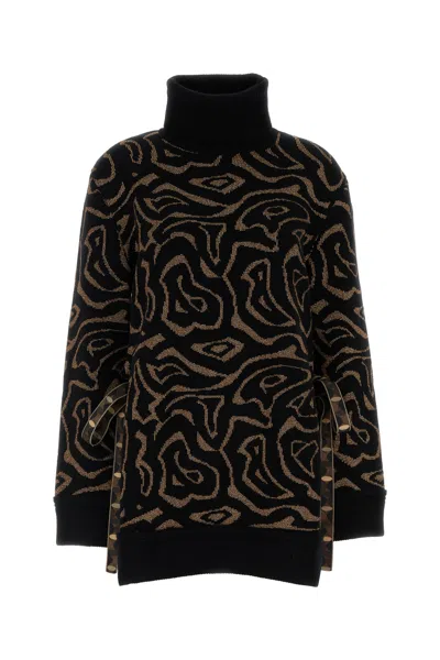 Pucci Emilio  Embroidered Polyester Blend Oversize Sweater In Multi