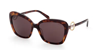 Pucci Emilio  Ep0165 52e Occhiali Da Sole Tartarugatishell Per Donna In Brown