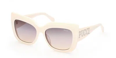 Pucci Emilio  Ep0166 25b Occhiali Da Sole Bianchi Per Donna In White