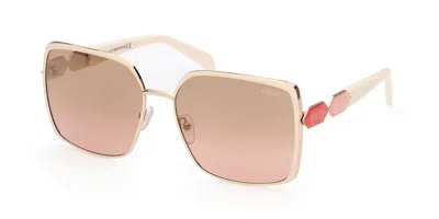 Pucci Emilio  Ep0169 24g Occhiali Da Sole Oro Per Donna In Gold