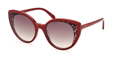 Pucci Emilio  Ep0182 66t Women's Sunglasses Red Size 58